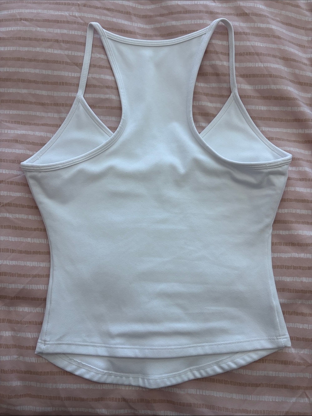 CSB White Racerback V-Neck Tank Top - Picture 3 of 5